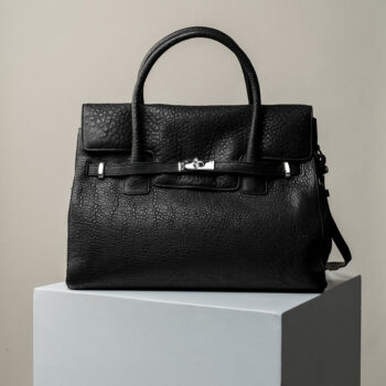 BELLECOUR 617 BUBBLE NOIR <br> Black Sheep leather