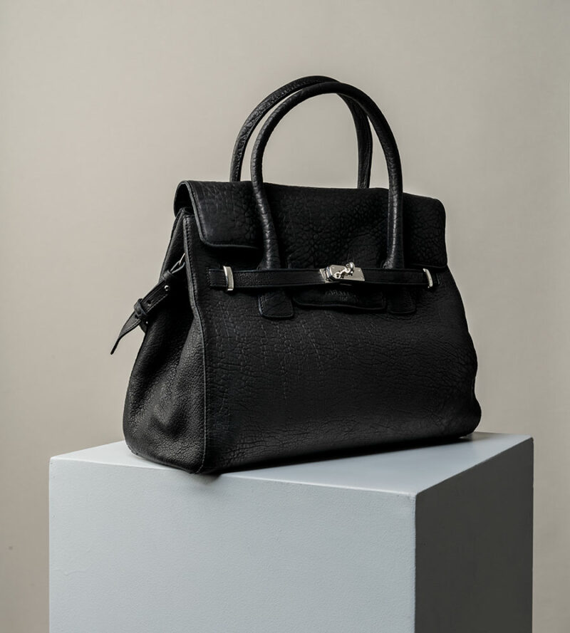 BELLECOUR 617 BUBBLE NOIR <br> Black Sheep leather - Image 3