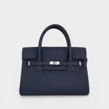 BELLECOUR 617 LOLO MARINE <br>  Navy blue grained leather