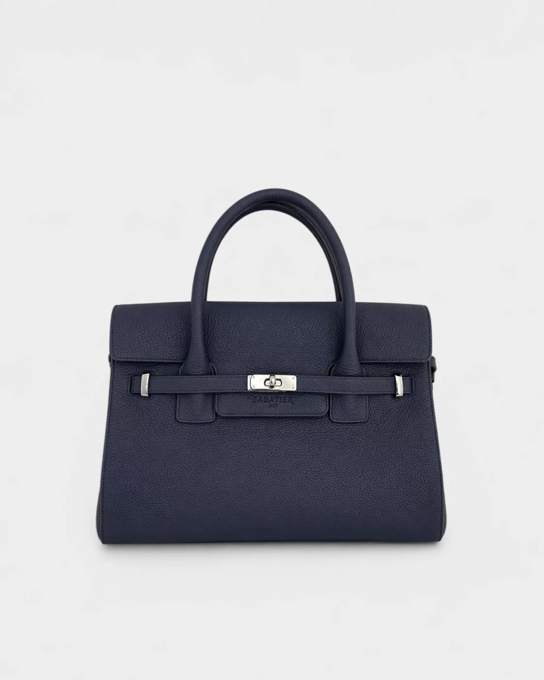BELLECOUR 617 LOLO MARINE <br> Navy blue grained leather