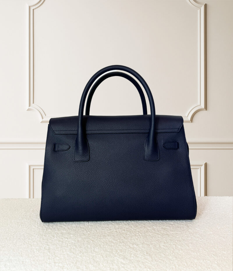 BELLECOUR 617 LOLO MARINE <br>  Navy blue grained leather - Image 3