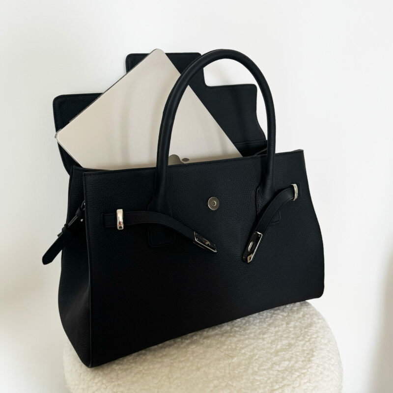 BELLECOUR 617 LOLO NOIR <br>  Black grained leather - Image 5