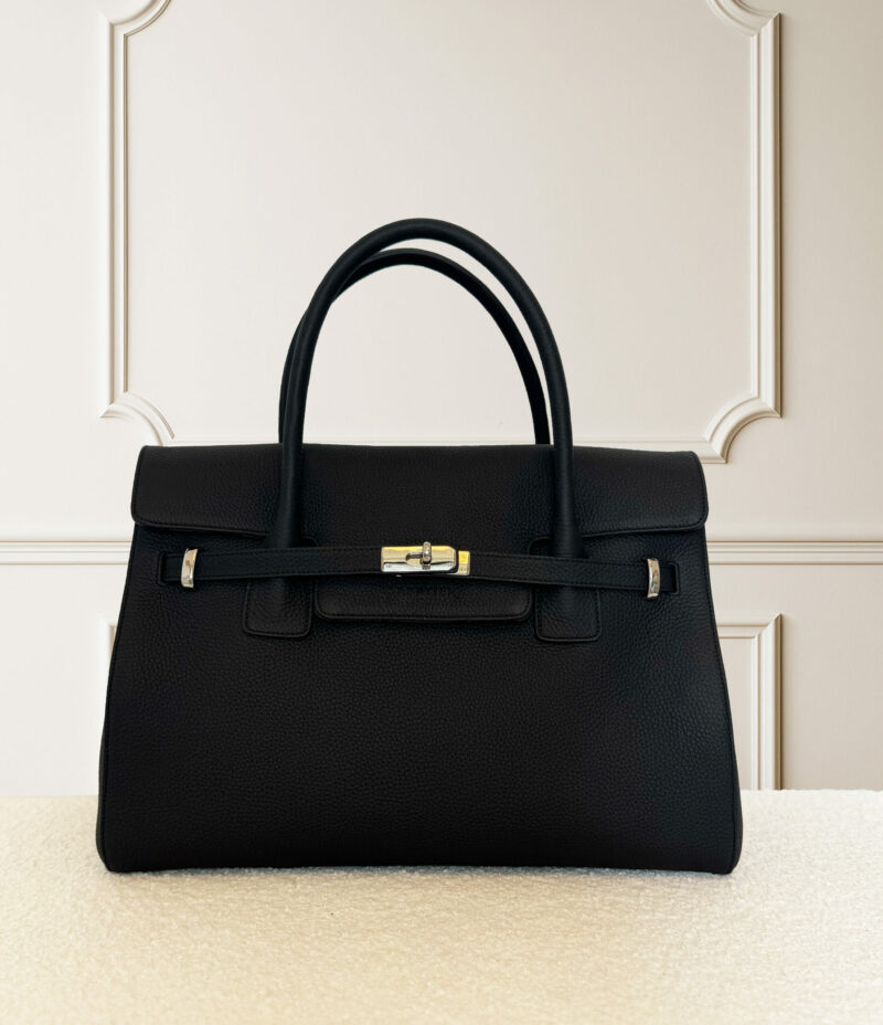 BELLECOUR 617 LOLO NOIR <br>  Black grained leather