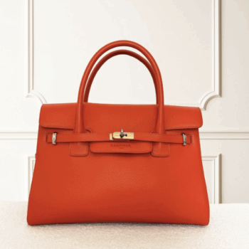 BELLECOUR 617 LOLO ORANGE<br> Orange grained leather