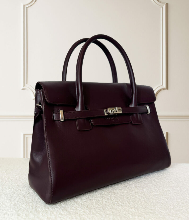 BELLECOUR 617 SOLA BORDEAUX<br>Burgundy smooth leather - Image 3