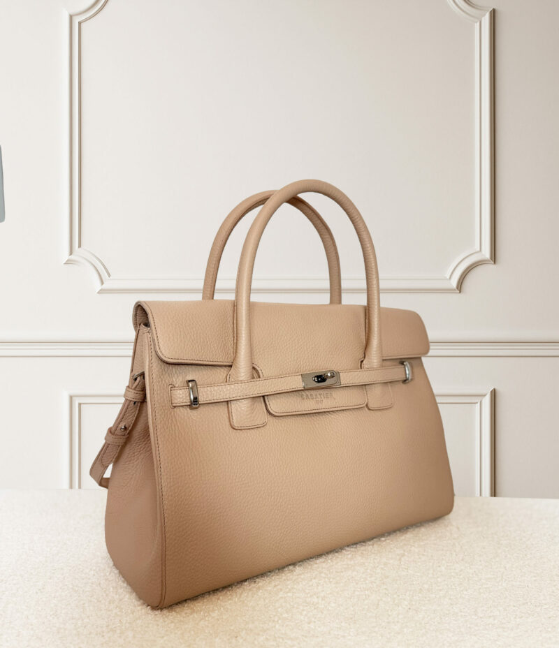 BELLECOUR 617 FLOATER POUDRE<br> Nude pink grained leather - Image 3