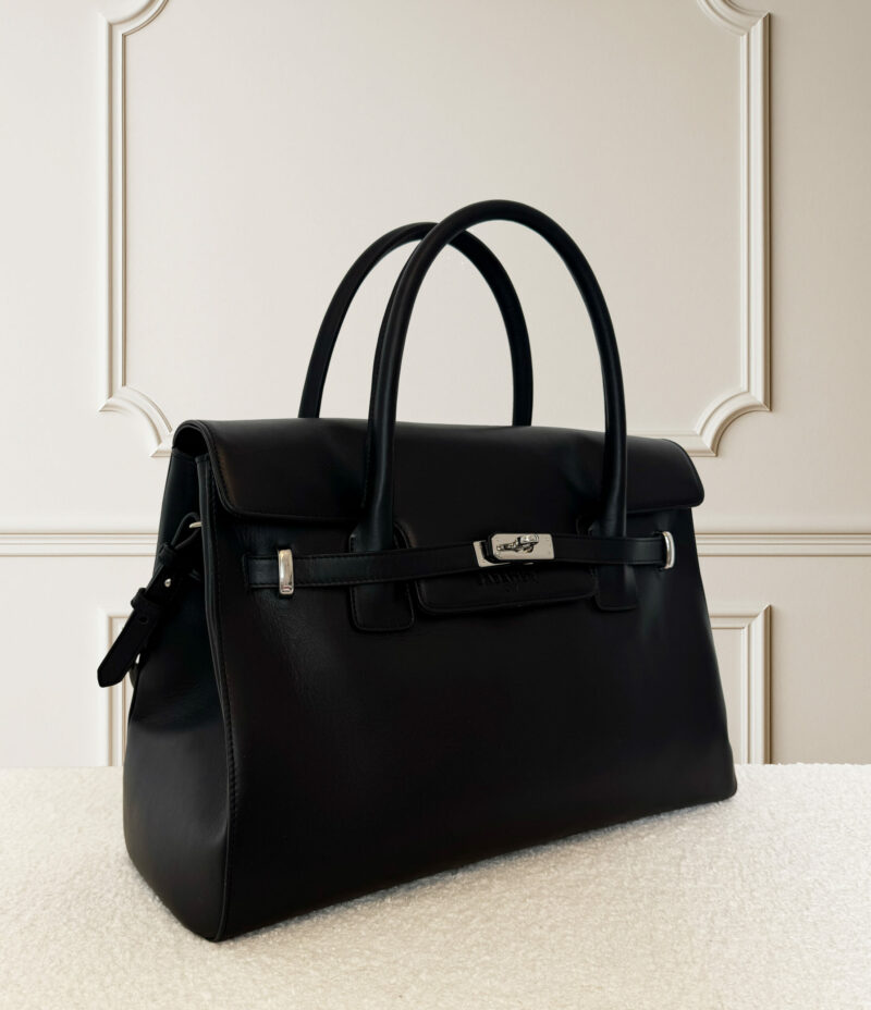 BELLECOUR 617 CAMPBELL NOIR <br>  Black smooth leather - Image 2