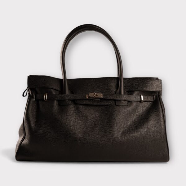245 LARGE BELLECOUR LOLO NOIR   Black grained leather
