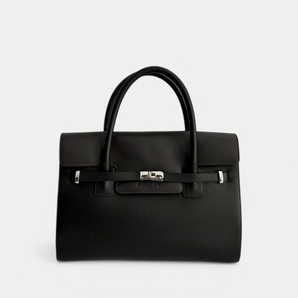 BELLECOUR 617 CAMPBELL NOIR <br/> Couro liso preto