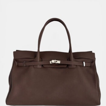 245 LARGE BELLECOUR LOLO BROWN grained leather