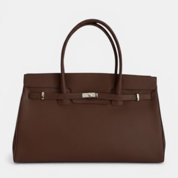 245 LARGE BELLECOUR LOLO BROWN grained leather